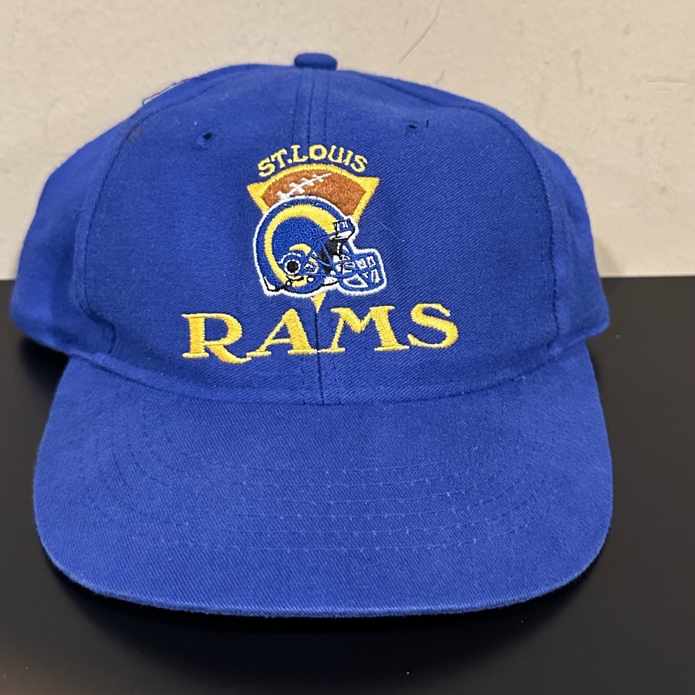Vintage Logo 7 St Louis Rams youth Snapback Hat Blue NFL Football Cap